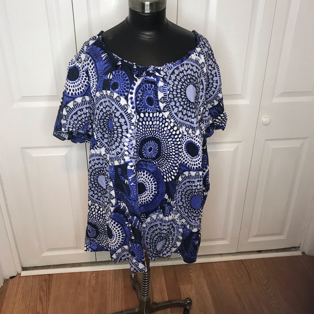 Liz & Me Lightweight Floral Summer Blouse - Picture 3 of 6
